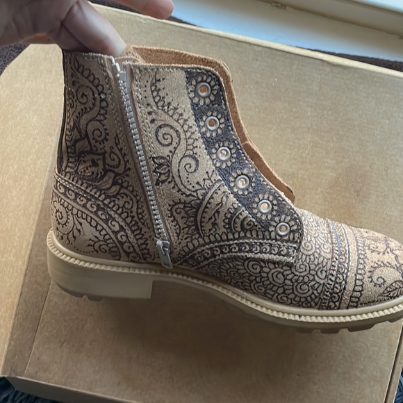 Burgan custom henna one-of-a-kind suede leather Desert Work Boots size 39/8.5 - Picture 4 of 13